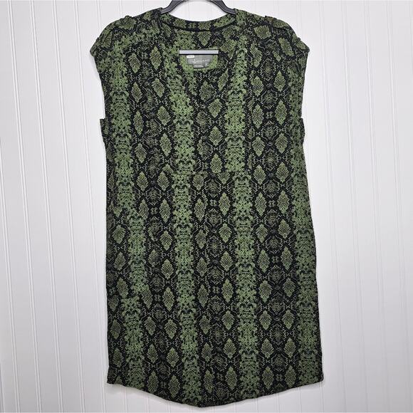 Anthropologie Rachel Tunic Dress Women's Size XS Snakeskin Python Boho Shift - Picture 3 of 11